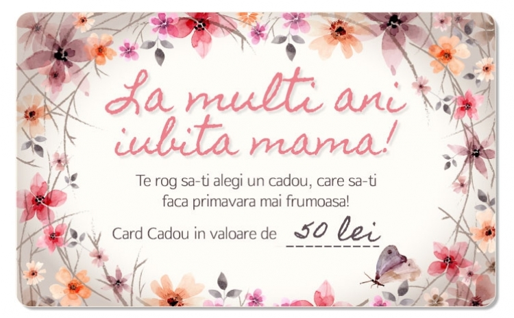 Vezi oferte>>Card Cadou in valoare de 50 RON