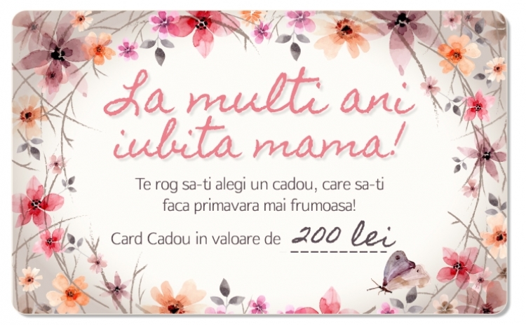Vezi oferte>>CARD CADOU in valoare de 200 RON